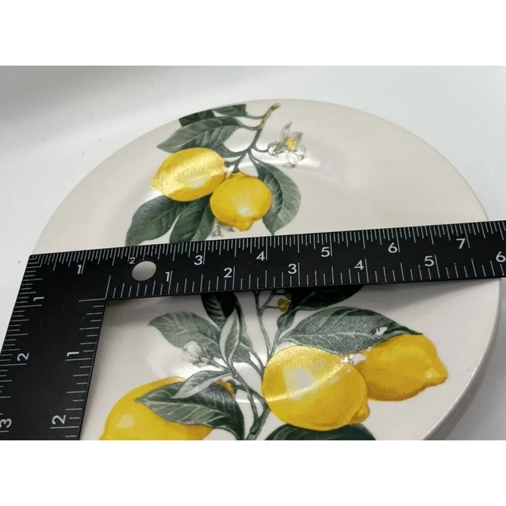 2 Royal Norfolk Yellow Lemons Salad Plates Ceramic 7 1/2